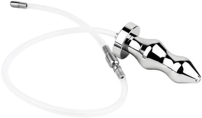 Kiotos - Holle Penisplug - Holle Dilator - Met Holle Geribbelde Buttplug - Ass Lock - RVS