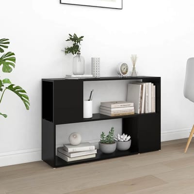 vidaXL - Boekenkast - 100x24x63 - cm - bewerkt - hout - zwart