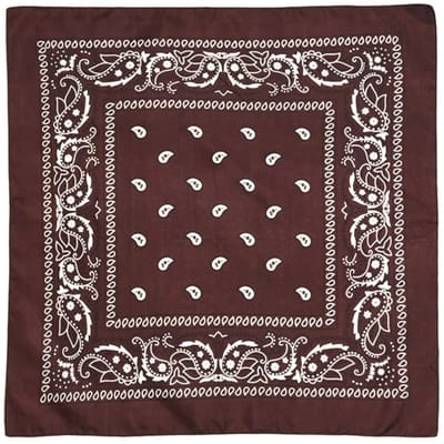 Fako Fashion - Bandana - Hoofddoek - Mondbescherming - Zakdoek - Paisley - Bruin - 3 Stuks