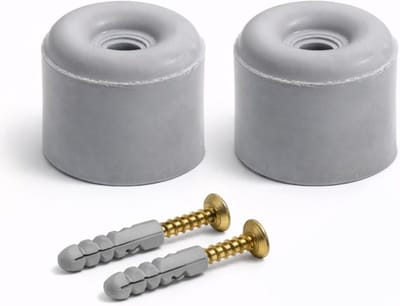 Deurstop Set - Wandbeschermer - Deuren Beschermen - Bevestiging met Schroef - 32x30mm - Grijs