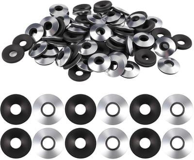 Set van 200 EPDM afdichtringen van 304 roestvrij staal M6.3 × 16 mm, neopreen gecoate ringen voor schroeven, waterdichte afdichting en bevestigingselementen