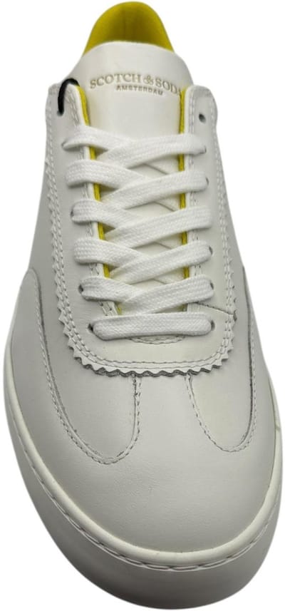 Scotch & Soda - Plakka LS - Sneakers - Mannen - Wit/Geel - Maat 43