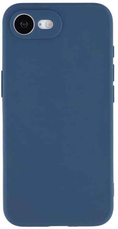Lunso Geschikt voor iPhone 17e / Geschikt voor iPhone 16e hoesje - Flexibel siliconen Backcover - Donkerblauw