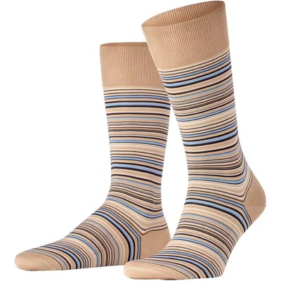 FALKE Microblock gedessineerd katoen sokken heren bruin - maat 41-42