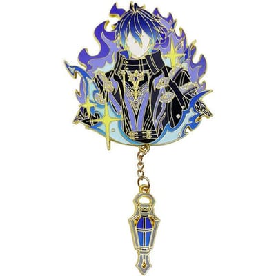 Genshin Impact Lightkeepers Flins Cosplay Hanger Anime Kyryll Chudomirovich Flins Metaal DIY Ketting Rugzak Cadeaus Halloween gray
