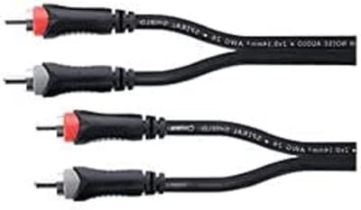 Audio Kabel - Dubbel RCA - Muziek Aansluiten - Vergulde Connectoren - 15 Meter - Zwart
