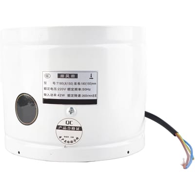 Ventilateur d'extraction mural 42W 220V Faible bruit Maison Salle de bain Cuisine Garage Ventilation white