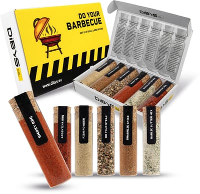 DIBYS - Kruidenpotjes - BBQ - Set van Kruiden - Grill Kruiden - BBQ Kruiden - "DO YOUR BARBECUE" - 218 g