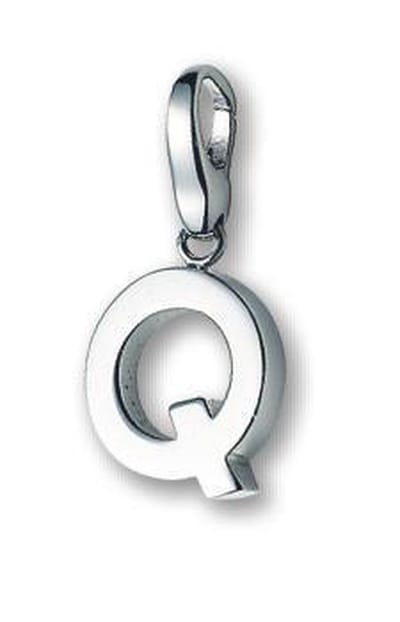 Charm | bedel | letter | Q | zilver | Giorgio Martello | hanger | karabijn slot