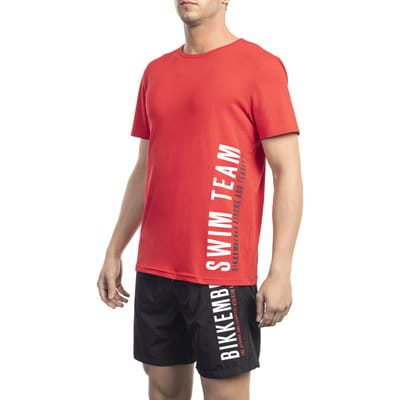 Bikkembergs Rode Katoenen T-Shirt