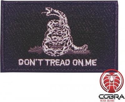 Don't tread on me zwart geborduurde militaire patch embleem met velcro