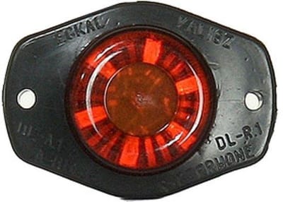 Platte LED auto unit - lamp 6x LED rood - 12V / 24V