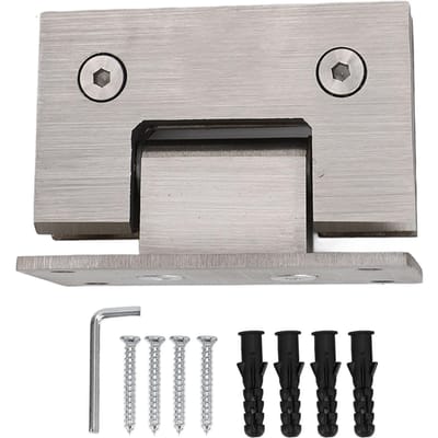 Charnières de porte de douche en verre 90 degrés Robuste Acier inoxydable Quincaillerie mur à verre pour armoire