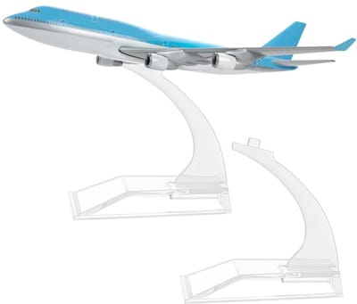 Dailygoody - Model Vliegtuig Display Stand - Displayhouder voor Vliegtuig Modellen - Transparant - Kunststof - 2 Stuks - Geschikt voor 14-16 cm Vliegt