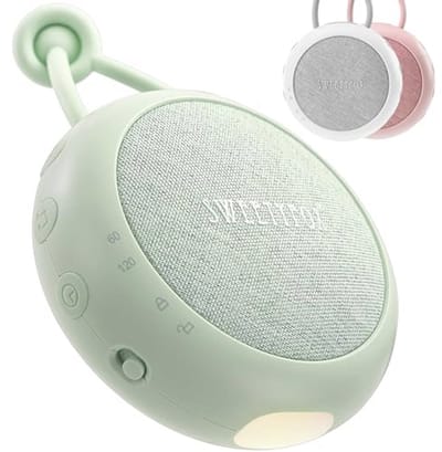 Baby Witte Ruismachine met Nachtlampje en Slaapliedjes - 15 Geluiden, USB Oplaadbaar