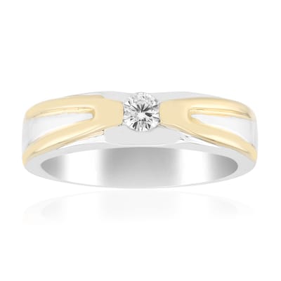 Cavill - Damesring 925 Sterling Zilver - 0,1 ct I1 G Briljant Geslepen Diamant - Luxe Handgemaakt - Stijlvolle Kanaalzetting - Elegante Zilveren Ring