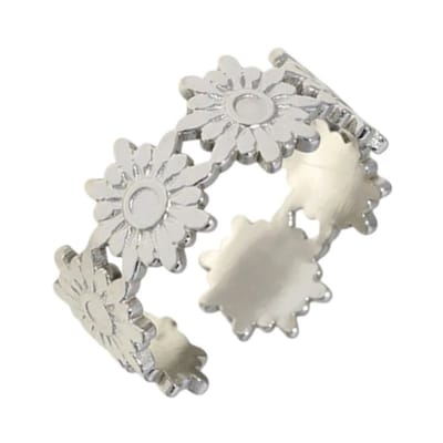 Aramat Jewels - Bloemen ring verstelbaar - Elegant design -Perfect fit