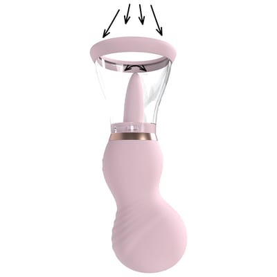 Oplaadbare Vacuümpomp voor Vulva & Borsten Verstelbaar – Roze