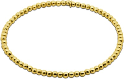 CO88 Collection - 8CB-91341 - stalen kralenarmband vrouwen - 3 mm - goudkleurig