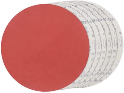 30 Stuks Schuurdisc Sandpapier 400mm, 16 Inch Ronde Schuurdiscs met Korrel P60 P100 P120 voor Schuren en Polijsten