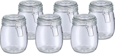 Zeller Weckpot/inmaakpot Alfie - 6x - 750 ml - glas - beugelsluiting - D11 x H14 cm