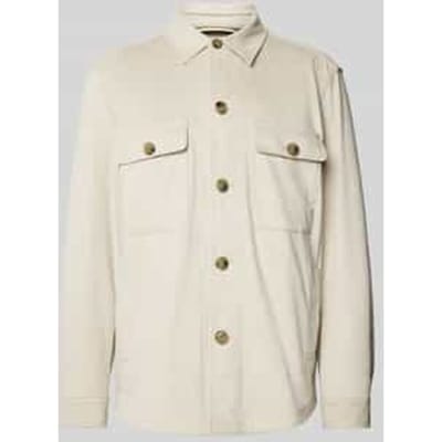 Regular fit overhemdjack met paspelzakken op de borst, model 'Hutson'
