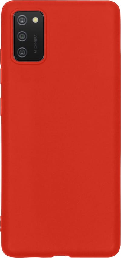 Hoes - Geschikt voor Samsung Galaxy A02s - Sterk & Shockproof - Hoesje Cover - Siliconen Case - Rood