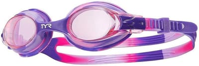 Zwemgoggles voor Kinderen met Spiegelende Lens en UV-bescherming - Roze/Paarse Kleur