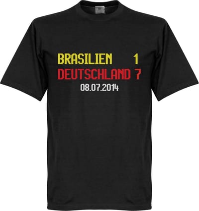 Brazilië - Duitsland 1-7 Scoreboard T-Shirt - XXXXL
