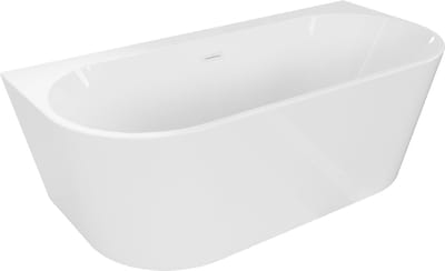 Mexen Oval+ vrijstaande tegen de wand badkuip 170 x 80 , wit, witte overloop - 52681708000-20