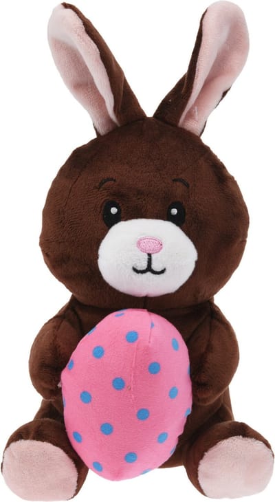 Paashaas/haas/konijn knuffel dier - zachte pluche - bruin - cadeau - 20 cm - met paasei