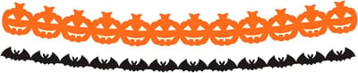 Halloween Decoratie Papieren Slinger Met Pompoenen En Vleermuizen Voor Feestjes