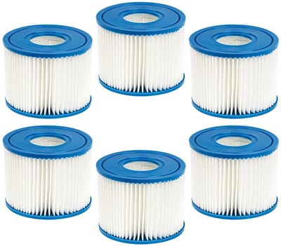 Dailygoods- Zwembadfilters Set van 6 - Intex PureSpa type S1 - Bestway zwembadfilterpatroon type VII - Hoogwaardige materiaalmix - Eenvoudig te installeren - Herbruikbare cartridges - Filterpatroon