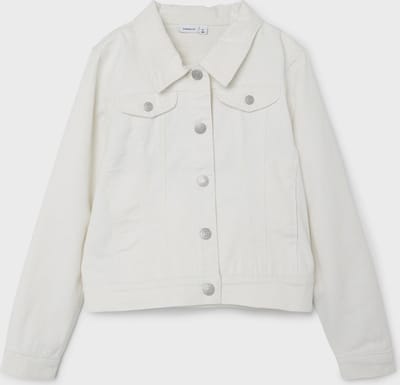 NAME IT NKFREJA TWILL JACKET 4160-YF NOOS Meisjes Jas - Bright White - Maat 140