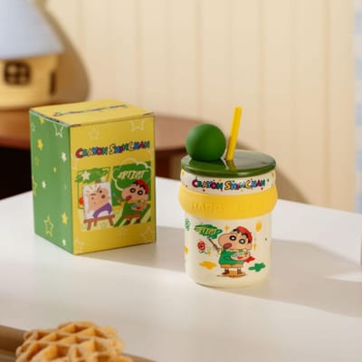 Schattige Crayon Shin Chan Beker Hoge Uitstraling Keramische Mok voor Meisjes Kantoor Koffie Melk Beker Verjaardagscadeau