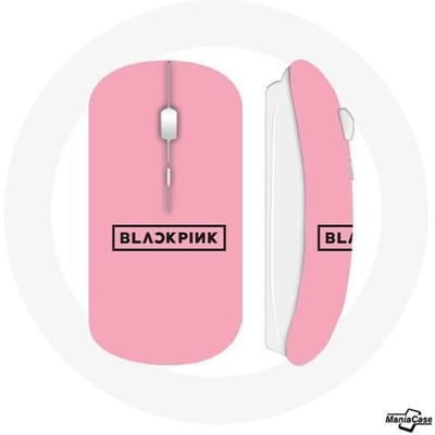 Draadloze muis Blackpink K-pop Group Logo roze achtergrond