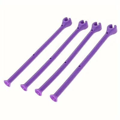 4 Stuks Verstelbare Siliconen Glashouders – Veilig voor Wijn- en Wijnglazen in de Vaatwasser – Anti-Breek Accessoires – Paars – Keukengadget voor Vaatwasser – Glazen Beschermers – 17 cm – Flexibele Vaatwasser Clips