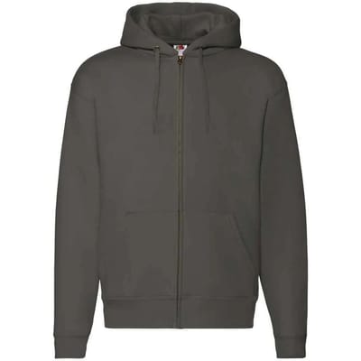 Fruit of the Loom Unisex Adult Premium Full Zip Hoodie (Houtskool)