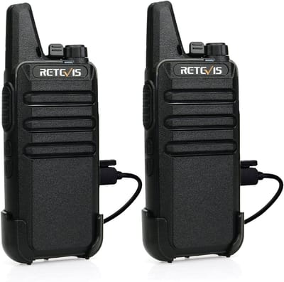 Retevis RT622 Walkie Talkie-Professional Portofoons-16 Kanalen-VOX Scan Monitor-met USB-Oplaadkabel-Kamperen en wandelen-zwart
