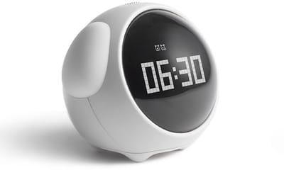 ikello Emojalarm wekker kinderen - licht wekker wake up - met emoties - nacht lamp licht - temperatuur - sound control