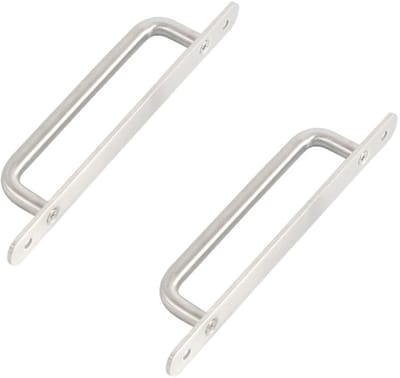 Virtubuy - Deurhendel Set van 2 - Sleufdeurhandvat - Eenvoudige installatie - Zilver - Handvat voor kast en deur - Geschikt voor binnen en buiten