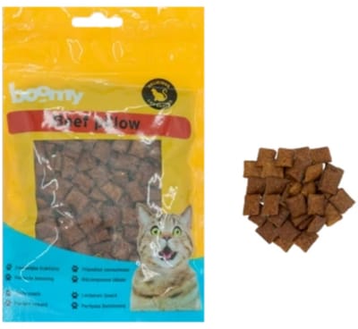 Boomy - Pillows - Kattensnacks met rund - Krokante kattensnoepjes met zachte vulling - 2 x 100g