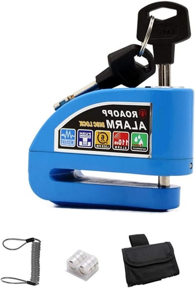 Motorslot - Alarm slot - Motorbeveiliging - Zaag- en schuurbestendig - 400 Gram - Blauw