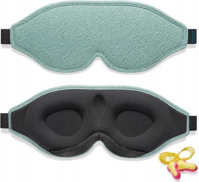 Zachte Slaapmasker Groen - 100% Lichtblokkerend voor Reizen