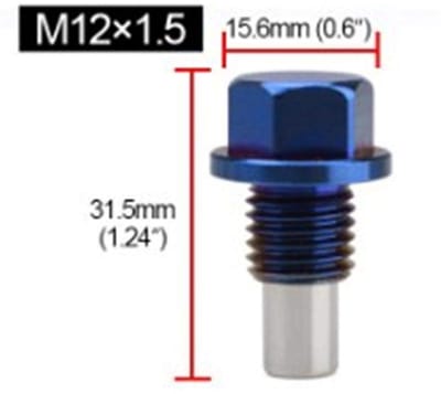 Dailygoods- Olieafvoerplug Magnetisch - Aluminium Legering - Universele Montage - Voor Meeste Auto's - M12x1.5 - Duurzaam en Antiwear - Olieplug