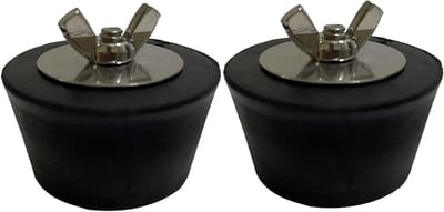 Robuuste en duurzame winterstop voor zwembaden, RVS afvoerpijpen met rubberen stop (51 mm) voor optimale bescherming