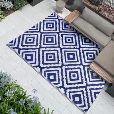 Weerbestendig Outdoor Tapijt 120 x 180 cm - Multifunctioneel Terrastapijt voor Tuin, Balkon en Camping
