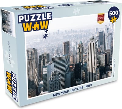 Puzzel New York - Skyline - Mist - Legpuzzel - Puzzel 500 stukjes