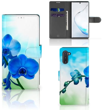 Samsung Galaxy Note 10 Hoesje Orchidee Blauw - Cadeau voor je Moeder