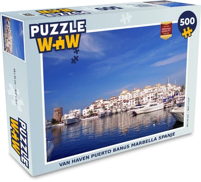 Puzzel Van haven Puerto Banús Marbella Spanje - Legpuzzel - Puzzel 500 stukjes